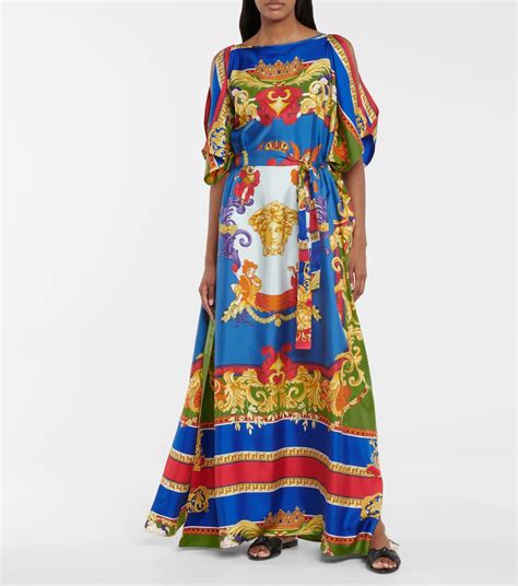 versace print maxi dress|Versace Maxi Dresses for Women .